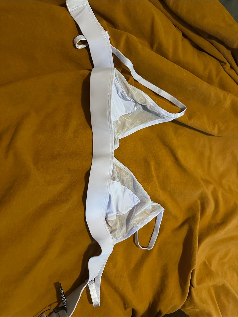 Blush White Sheer Triangle Bralette